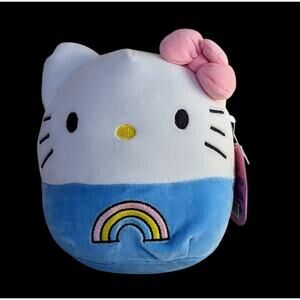 Kellytoy Sanrio Hello Kitty Squishmallows Blue Hello Kitty 7in *NEW* RAINBOW